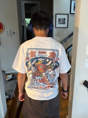 Customer photo review of Strawberry Milk Back T-Shirt
