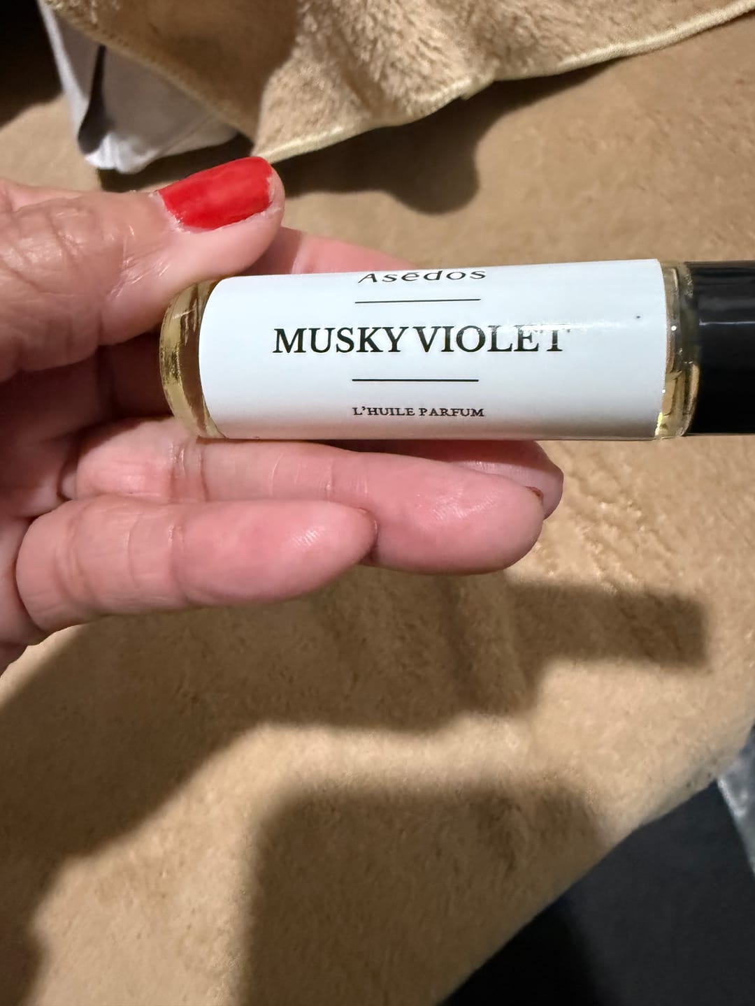 Customer photo review of MUSKY VIOLET PERFUME OIL