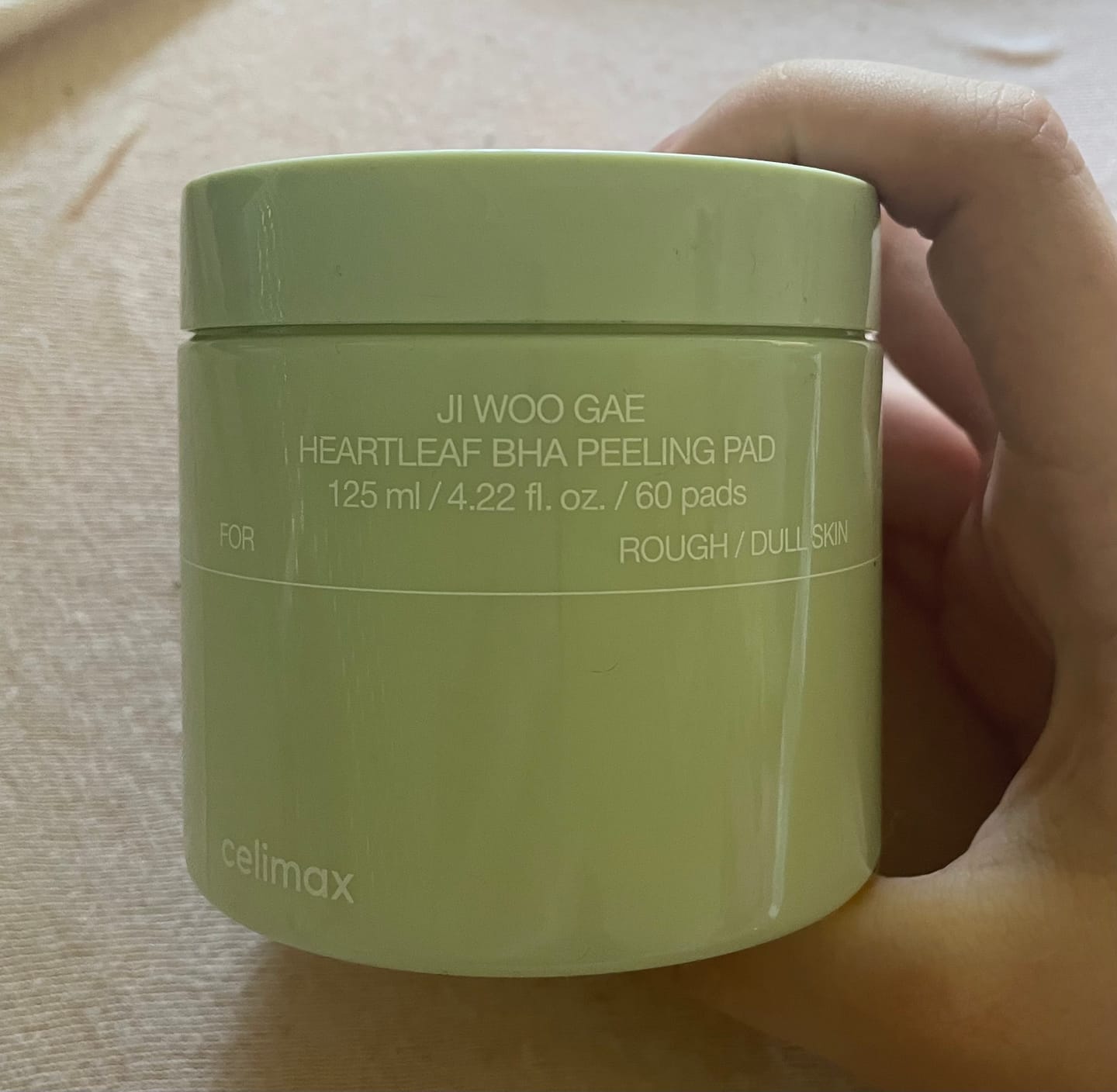 Customer photo review of Tonizējoši pīlinga spilventiņi ar BHA skābi Celimax Ji Woo Gae Heartleaf BHA Peeling Pad