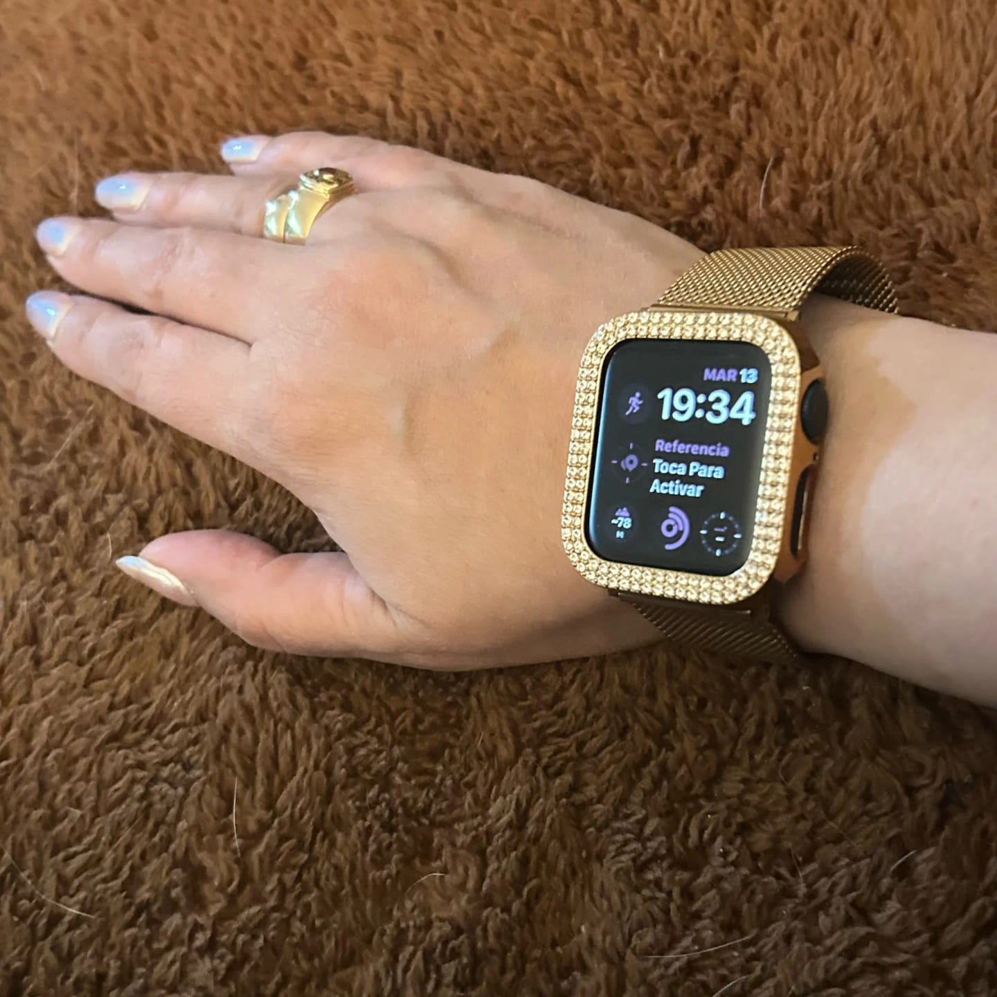 Customer photo review of Milanese Watch Band + Diamond Case For Apple | 5 Colours