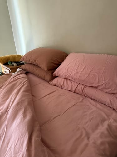 Customer photo review of TENCEL Eucalyptus Cooling Bed Sheet Set