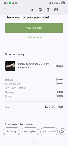 Customer photo review of ENTRY PACK LEVEL 4 - 10,500 ENTRIES