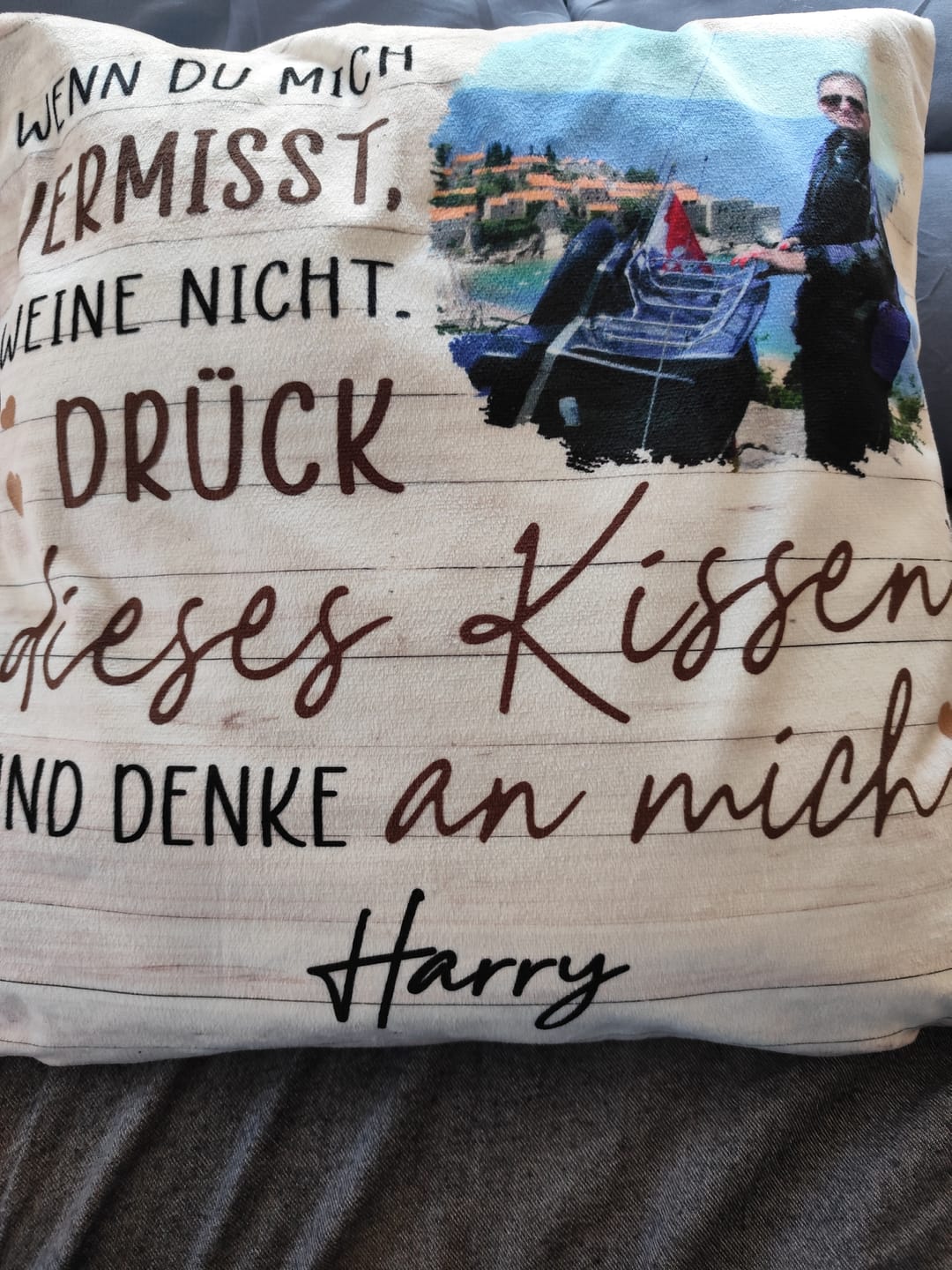 Customer photo review of Immer bei dir - Familien-Kissen