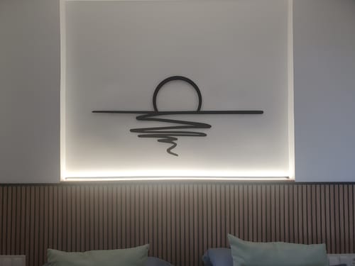 Customer photo review of Décoration murale en métal - Coucher du soleil