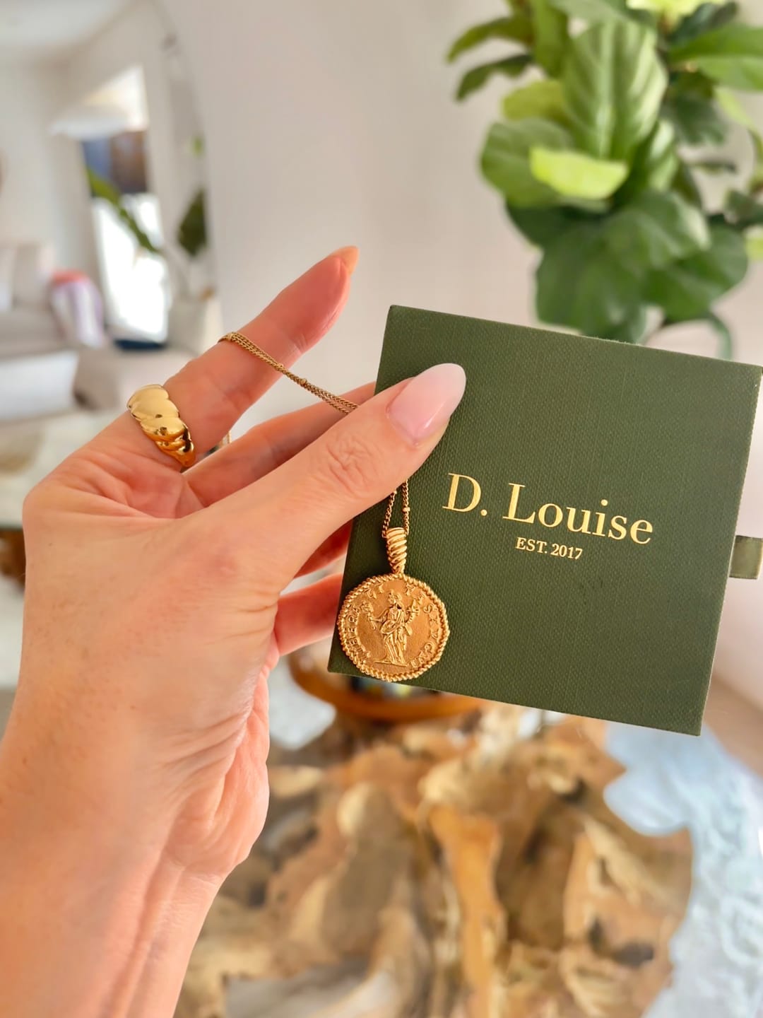 Customer photo review of Athena Coin Necklace