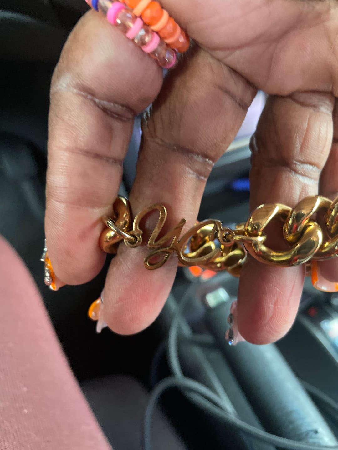 Customer photo review of Custom Initials | Adorn Cuban Bracelet (16mm)