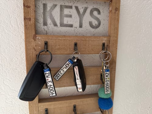 Customer photo review of Kennzeichen Schlüsselanhänger Mini Nummernschild Metall