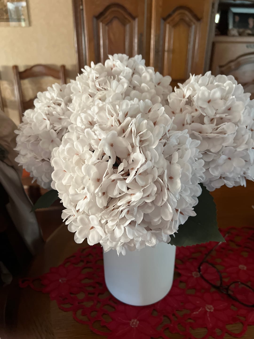 Customer photo review of Grote Zijden Hortensia - Crème