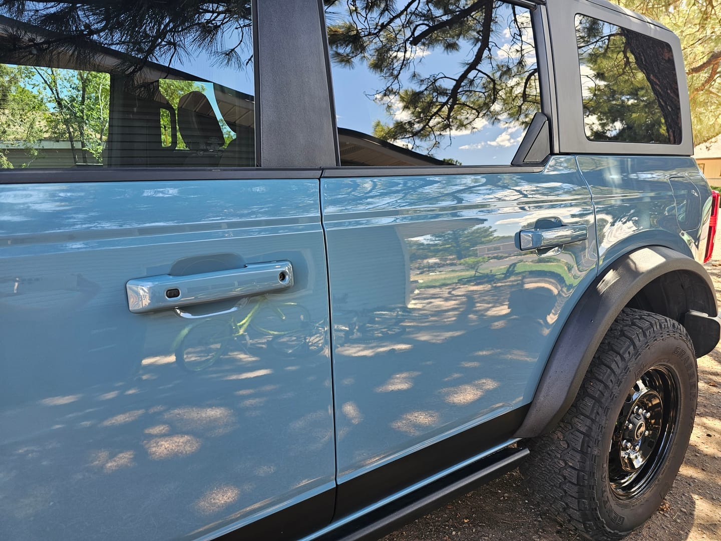Customer photo review of Ford Bronco OEM Color-Matched Door Handle Cover Set (2/4 Doors)