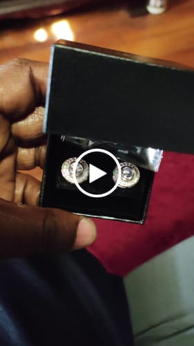 Customer video review of CZ Solitaire Circle Bling Earrings