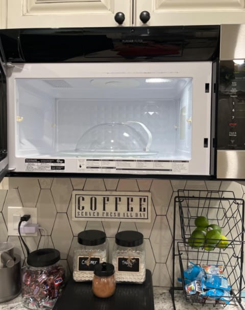 Customer photo review of Clear Guard Microwave Cover