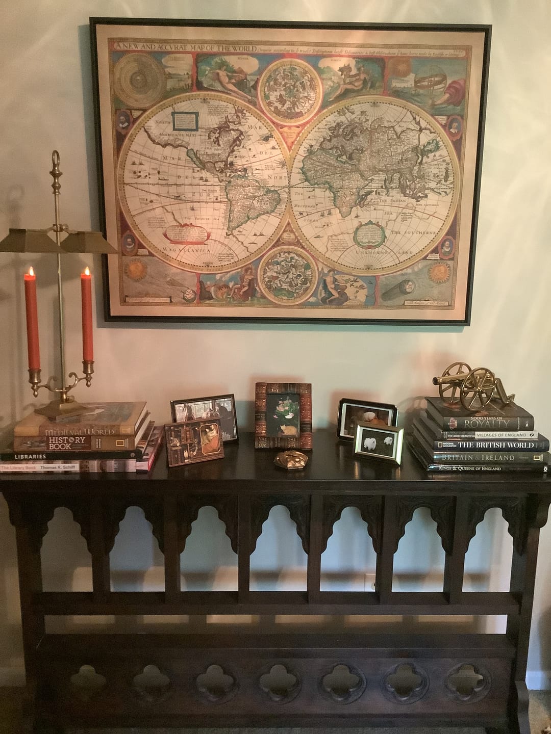 Customer photo review of Old World Map from 1651 by John Speed - Rare Colour Vintage Wall Art