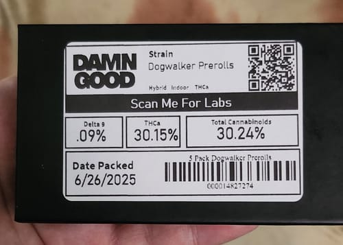 Customer photo review of 5 Pack Dogwalker Prerolls