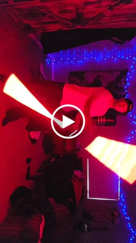 Customer video review of Old Man hero double-bladed saber