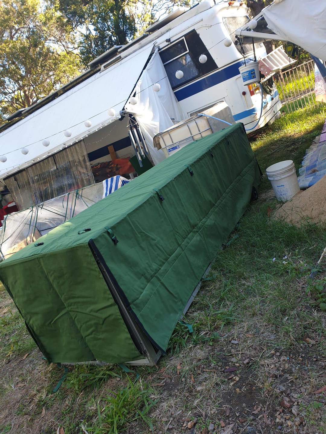 Customer photo review of Canvas Cover for Chicken Coop / Chicken Tractor