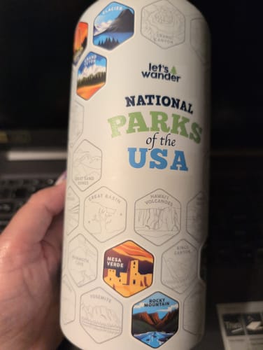 Customer photo review of Let's Wander™ National Parks Water Bottle + Stickers