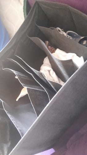 Customer photo review of Qoolish Pack of 2 Black Jeans Organizers