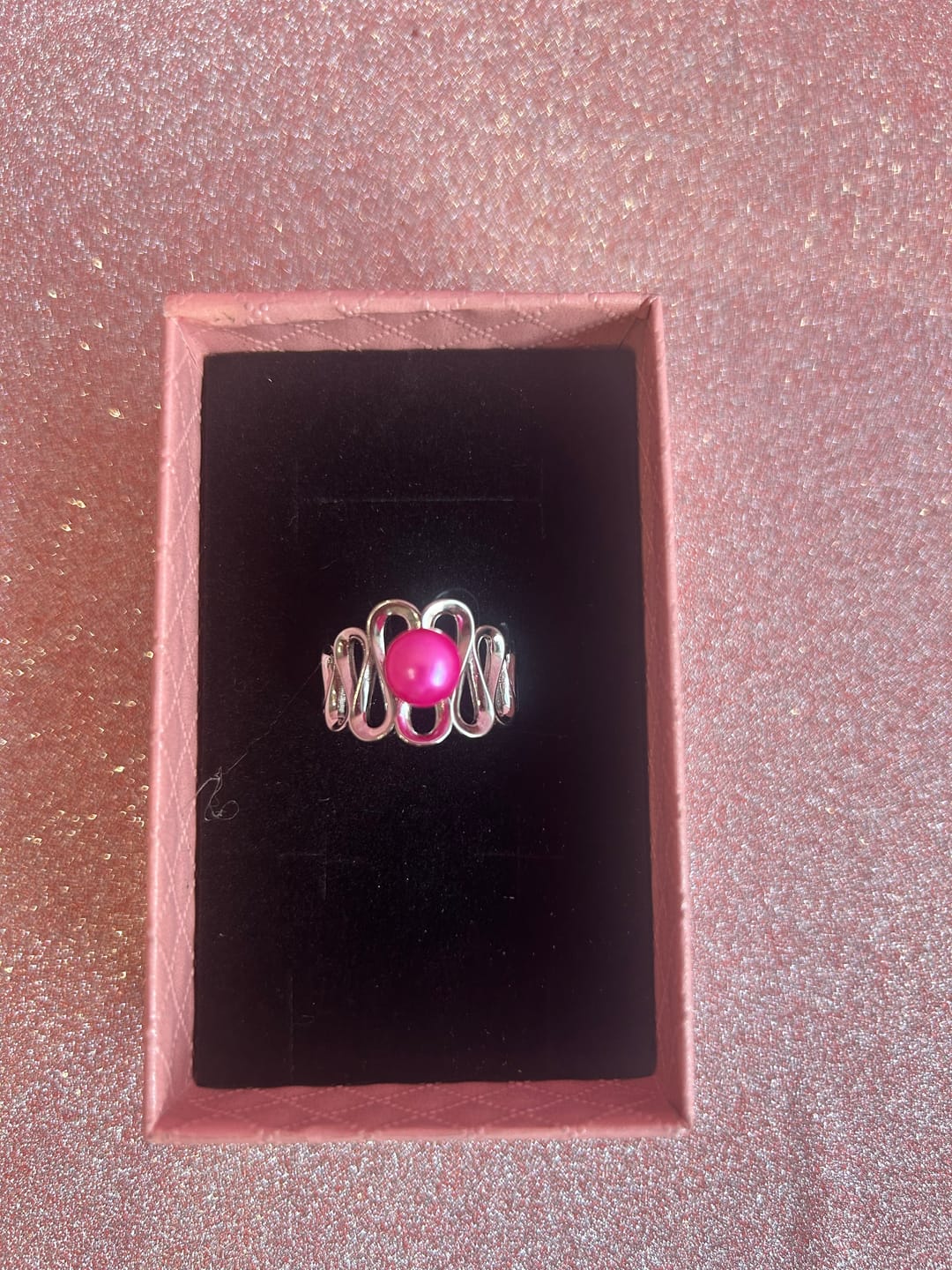 Customer photo review of DIY Mount Adjustable Ring - 925 Sterling Silver Forever