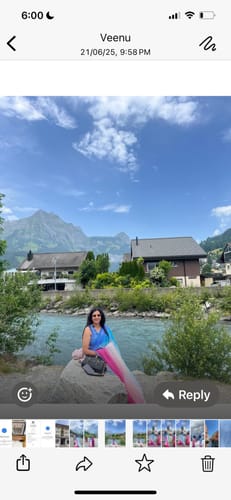 Customer photo review of Multicolor Digital Printed Georgette Saree