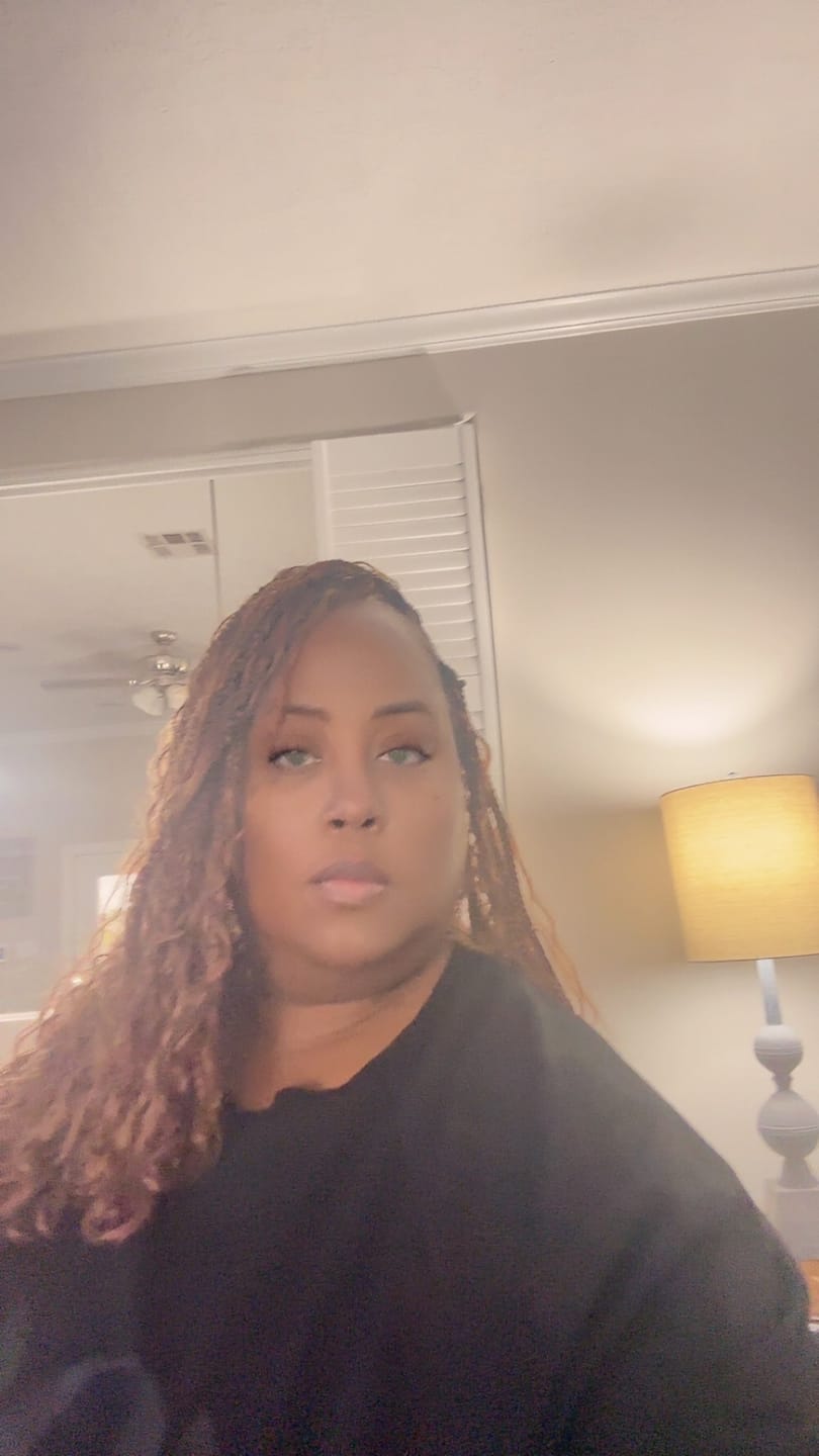 Customer photo review of T1B/30 Ombre Brown Crochet Boho Box Braids with Human Hair Curls