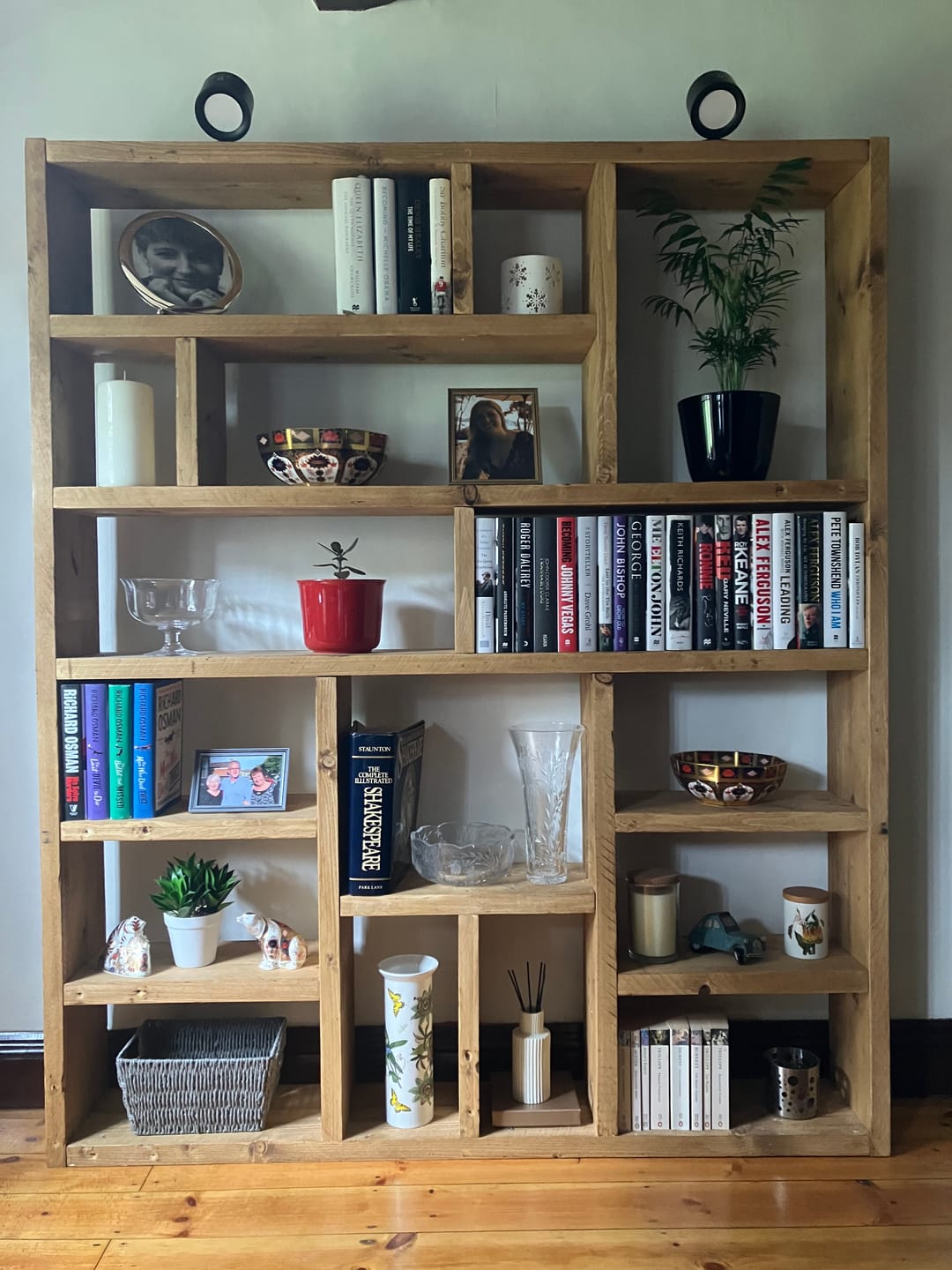 Customer photo review of Reclaimed Wood Bookcase | Rustic Scaffold Shelving Unit | Custom Handmade Timber Bookshelf | Industrial Style Storage Solution -og