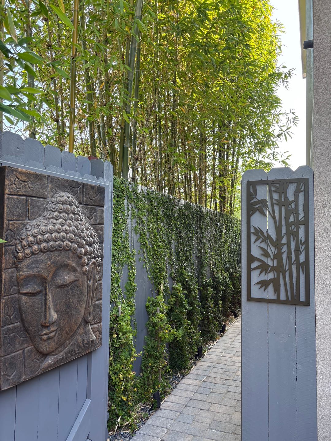 Customer photo review of Bamboo Wall Art - Bamboo Trees Metal Wall Hanging Decor