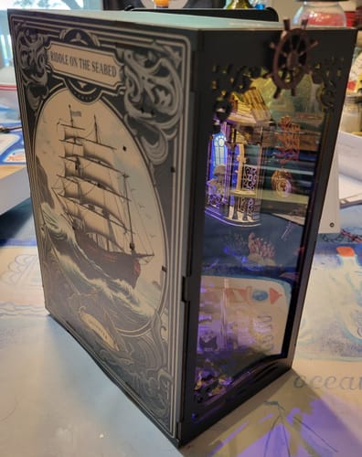 Customer photo review of Riddle On The Seabed DIY Wooden Book Nook