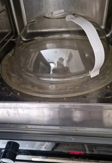 Customer photo review of Clear Guard Microwave Cover