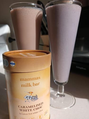 Customer photo review of Lactation Caramelised White Hot Chocolate