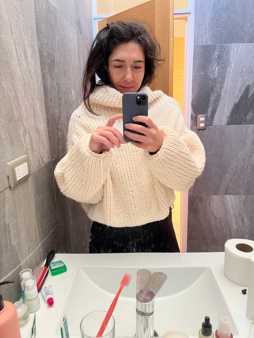 Customer photo review of Snefnug  (55% Baby Alpaca / 35% Algodón / 10% Lana Merino Extra Fina)