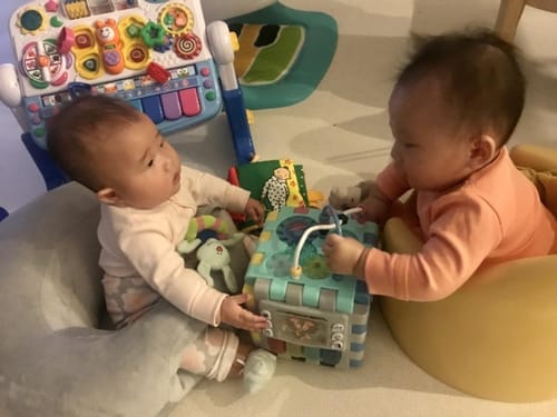 Customer photo review of Ggumbi Licoco Clean Roll Play Mat (Ivory) - USA