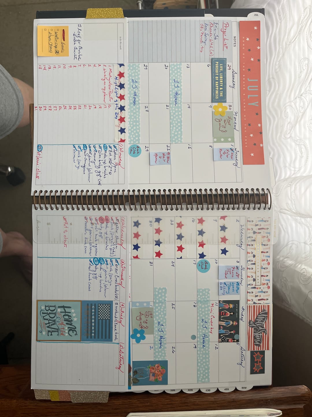 Customer photo review of Undated Portrait Week + Month Planner, Ocean Breeze