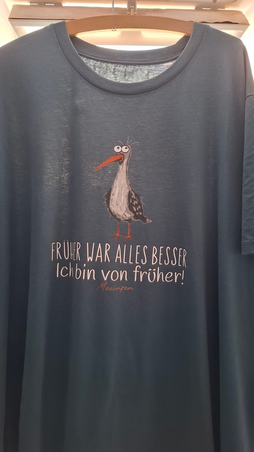Customer photo review of Früher war alles besser! · Herren Premium Bio T-Shirt