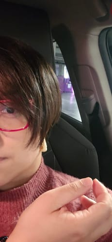 Customer photo review of at-home keratin treatment kit