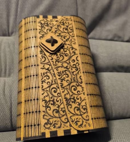 Customer photo review of Wooden clutch handbag purse laser cut svg file
