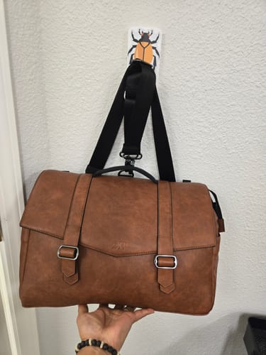 Customer photo review of Amber Cambridge Messenger Bag