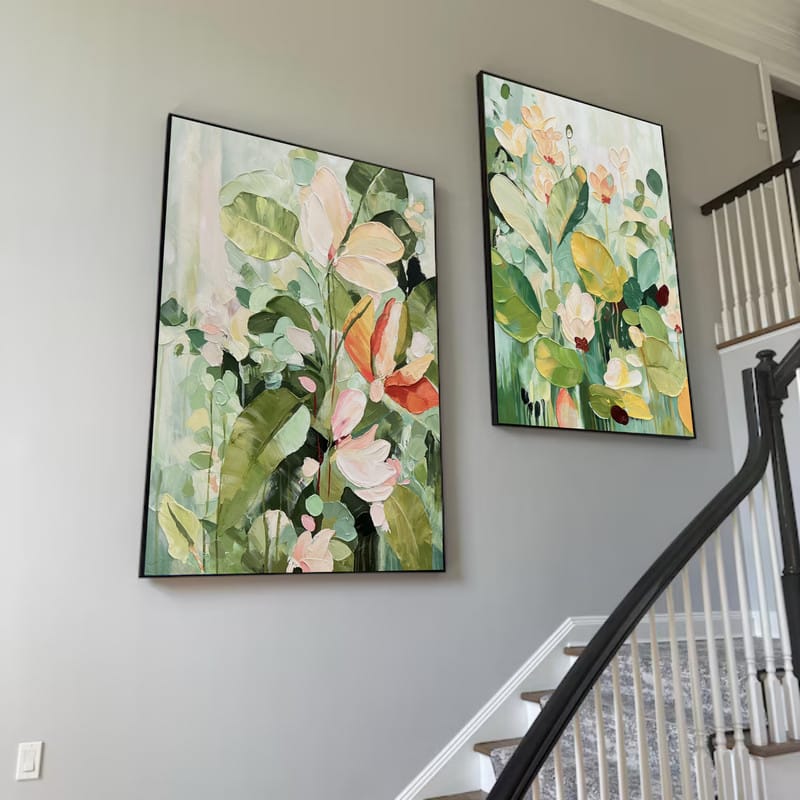 Customer photo review of Flower Textured Painting Canvas #FP069