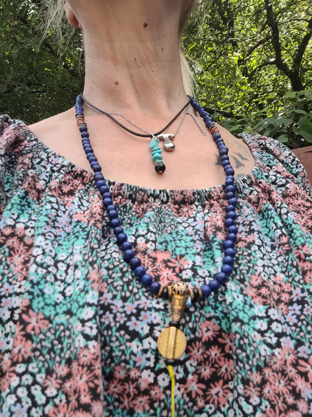 Customer photo review of Buddha Stones Tibetan Mala Lapis Lazuli Positive Bracelet