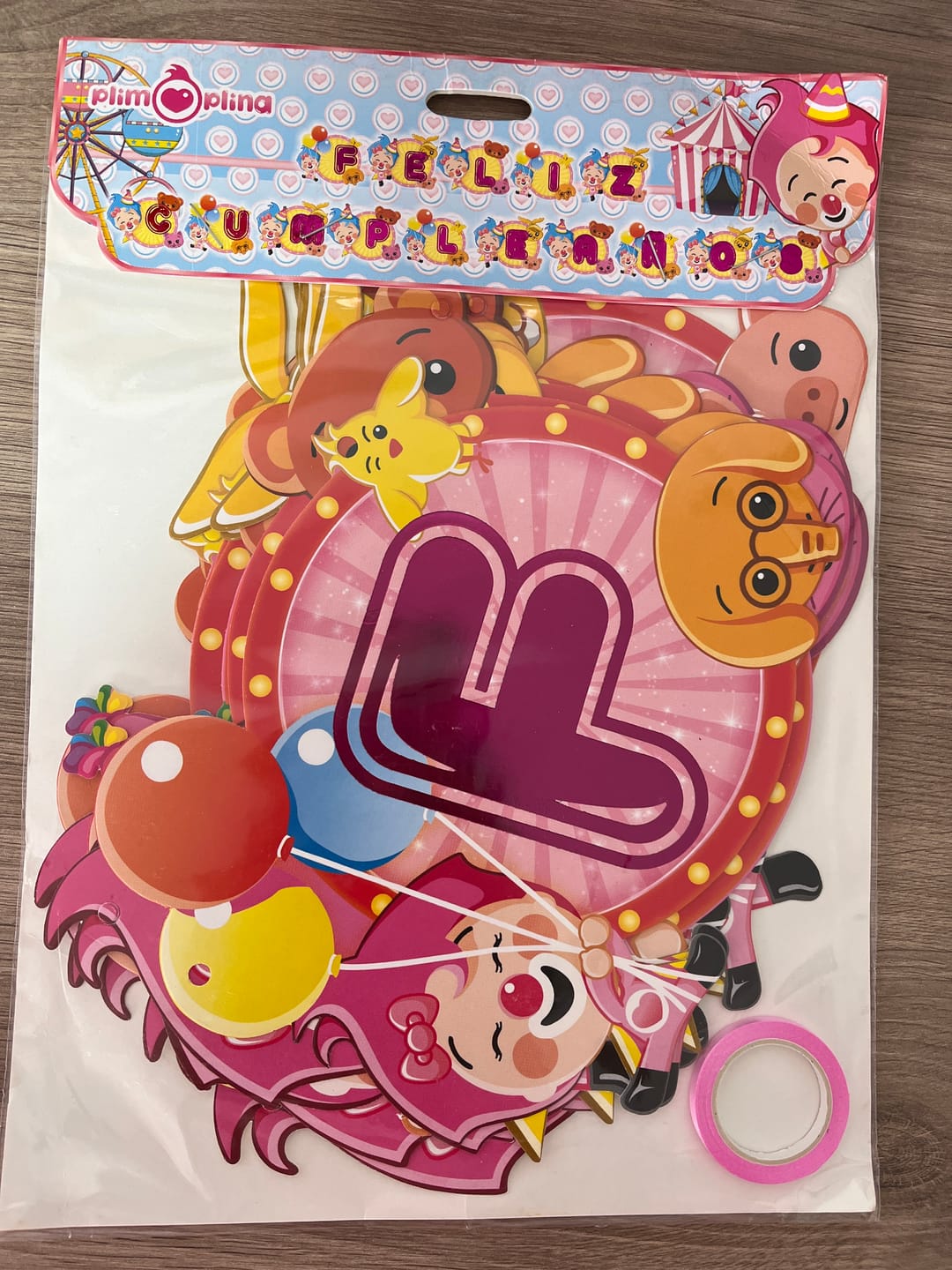 Customer photo review of Banderin Feliz cumpleaños Plim plim Premium