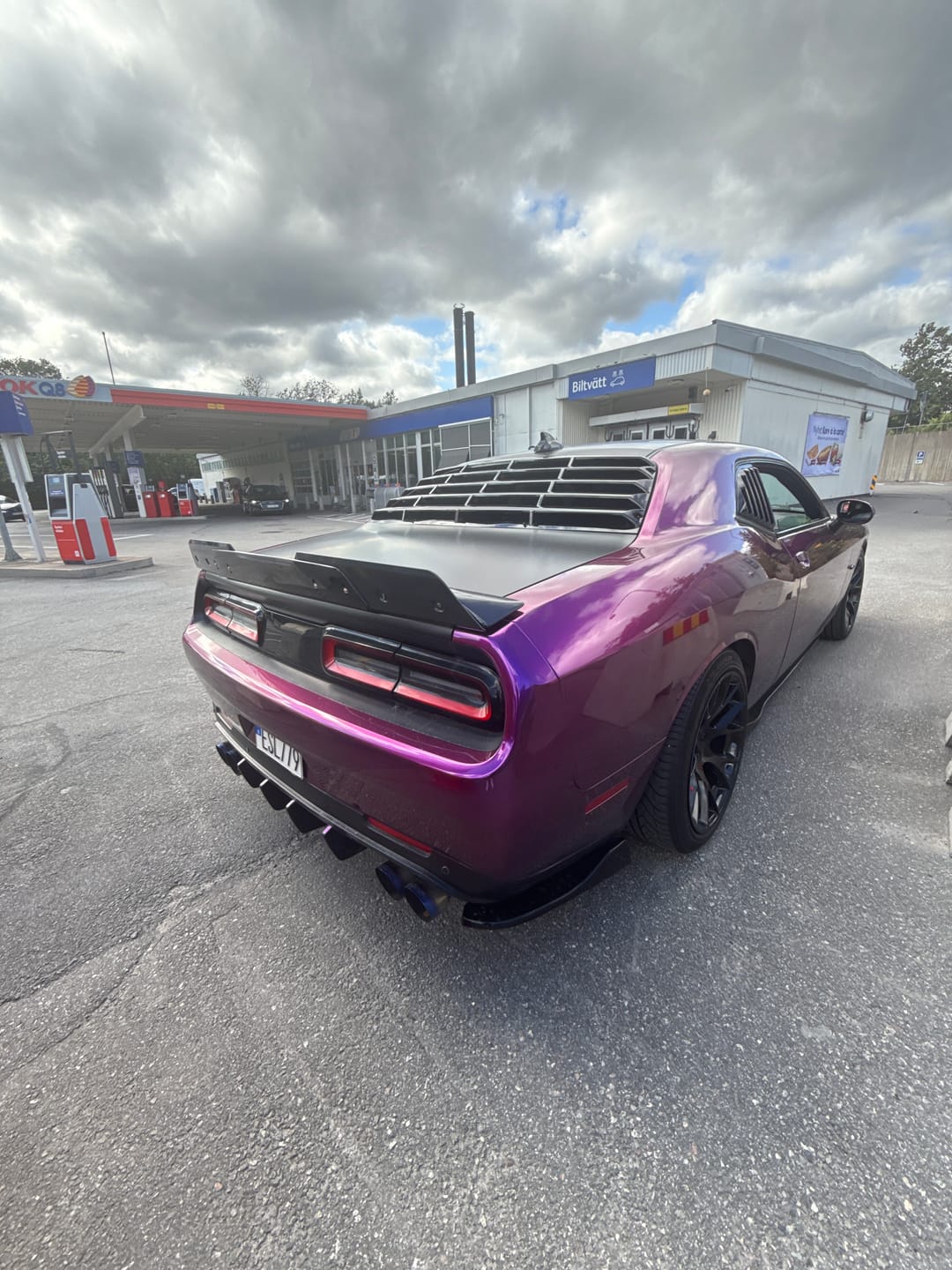 Customer photo review of Glossy Metallic Grape Purple Vinyl Wrap