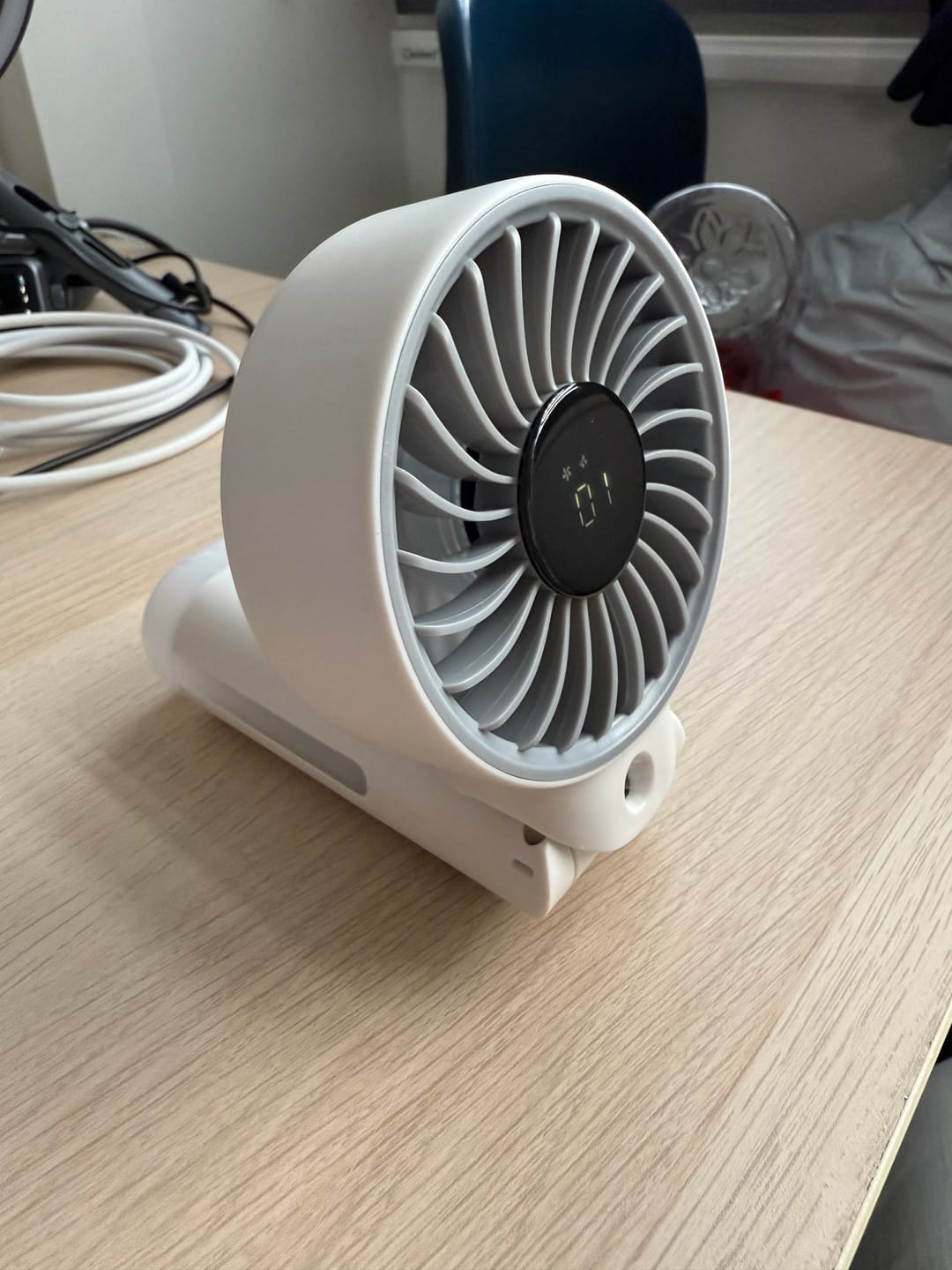 Customer photo review of izzCool 30 (White) - Foldable Air Conditioner Fan (3,500mAh)