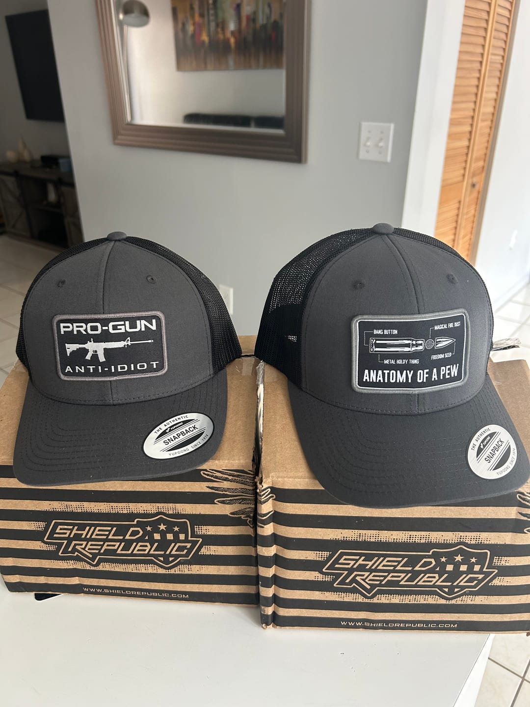 Customer photo review of Pro Gun Anti Idiot Woven Patch Hat