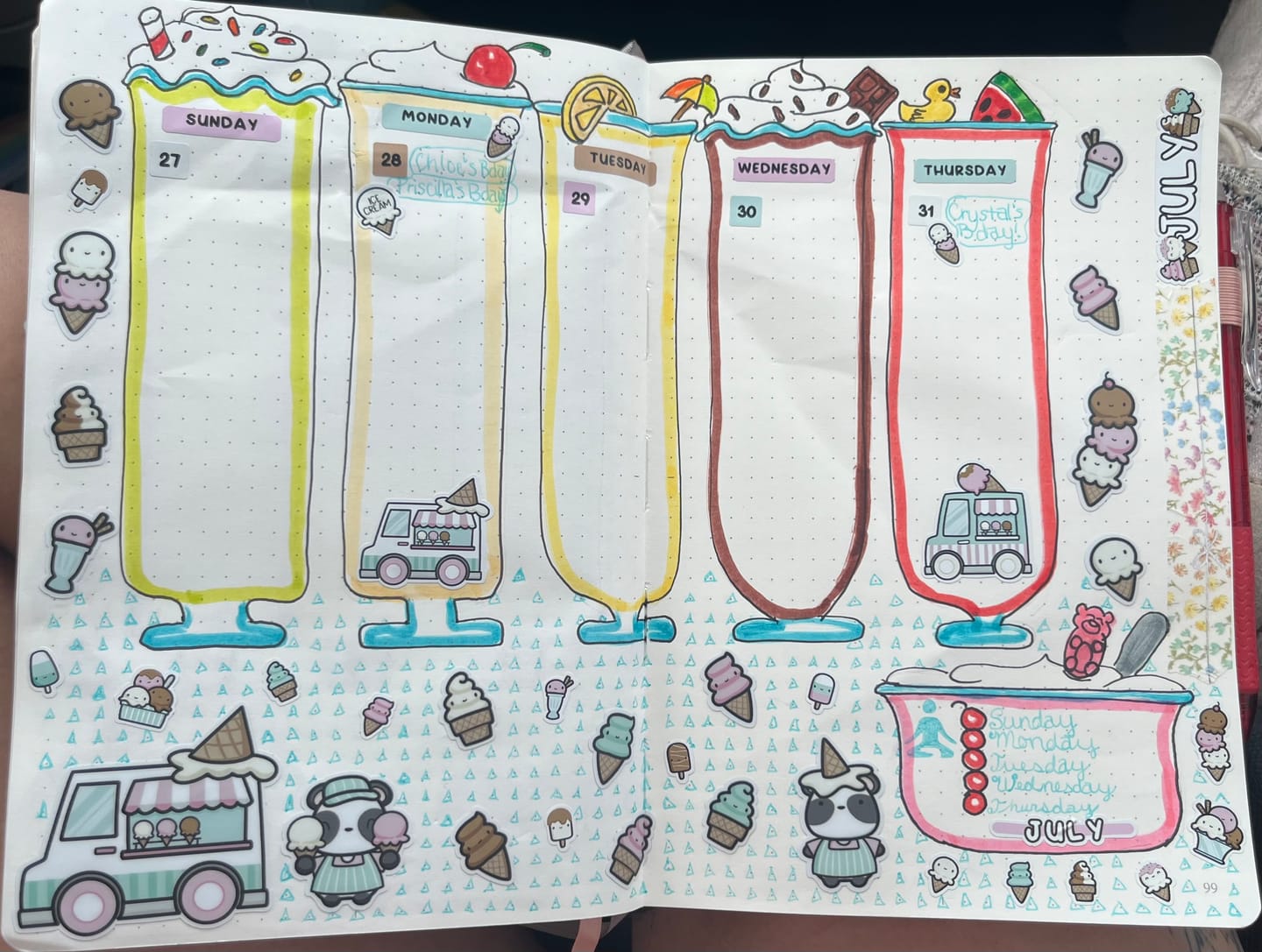 Customer photo review of Crochet Planner Stickers