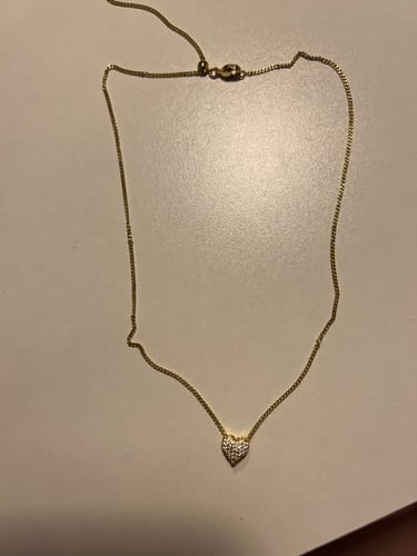 Customer photo review of Collar Con Corazon Zirconias