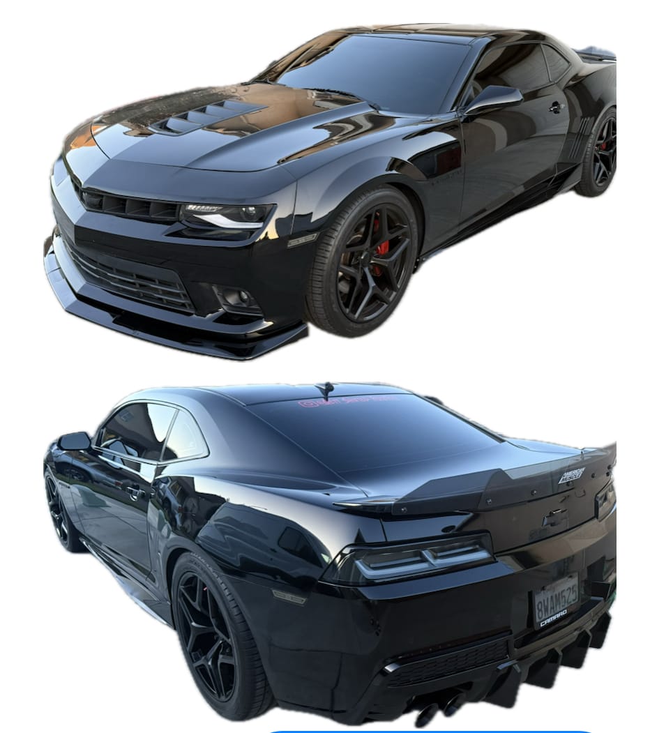 Customer photo review of 2014-2015 Chevy Camaro Evo Style Shark Fins Rear Diffuser Quad/Single Tips