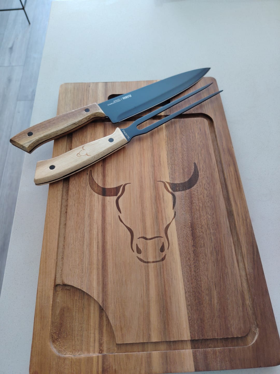 Customer photo review of Set Tabla Cuchillo y Tenedor