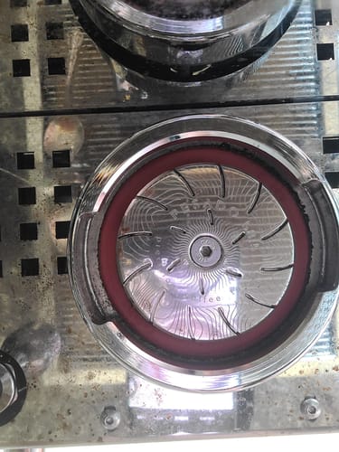 Customer photo review of High Diffusion Espresso Shower Screen