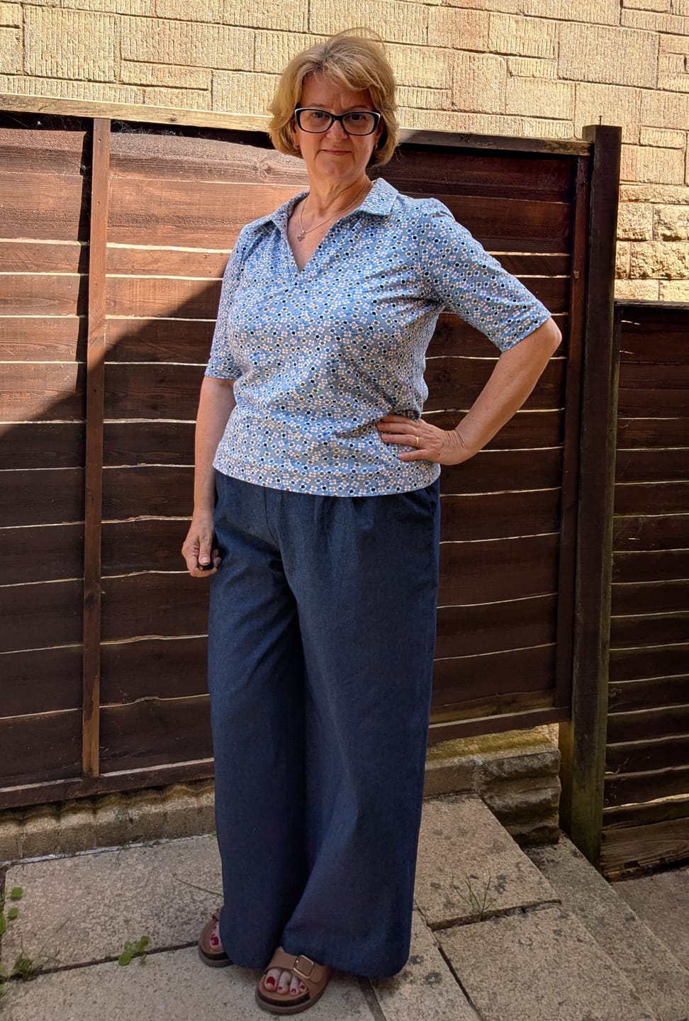 Customer photo review of Lightweight 4oz Washed Denim Fabric