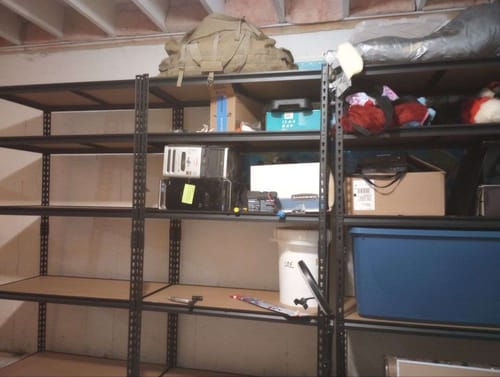 Customer photo review of Reibii 40"W x 20"D Metal Storage Shelves, 2,500lbs Heavy Duty Garage Shelving, Adjustable Shelves for Closet Warehouse Commercial