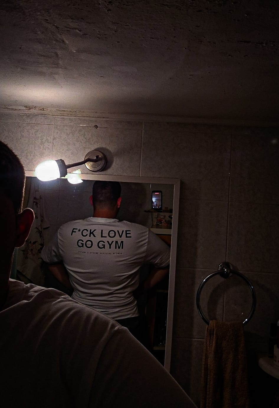 Customer photo review of F*CK LOVE GO GYM GRAPHIC T SHIRT - OVERSIZED
